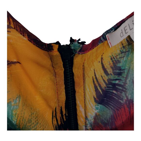 Delia's Women's Sheer Tank Top Feather Print Colorful Sleeveless  Size Medium - Picture 6 of 12